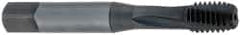 OSG - 1/4-28 UNF 3 Flute 2B Bottoming Spiral Flute Tap - Powdered Metal, Oxide Finish, 2-1/2" OAL, Right Hand Flute, Right Hand Thread, H4, Series 313 - Exact Industrial Supply