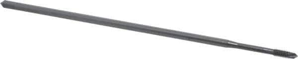 OSG - #8-32 UNC 3 Flute H3 Oxide Finish Vanadium High Speed Steel Spiral Point Extension Tap - Plug Chamfer, 6" OAL, 2B Class of Fit - Apex Tool & Supply