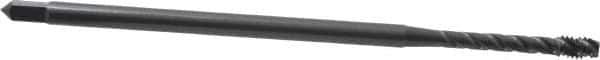 OSG - #8-32 UNC 3 Flute H3 Oxide Finish Vanadium High Speed Steel Spiral Flute Extension Tap - Modified Bottoming Chamfer, 4" OAL, 2B Class of Fit - Apex Tool & Supply