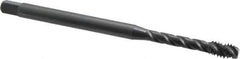 OSG - 1/4-20 UNC 3 Flute H3 Oxide Finish Vanadium High Speed Steel Spiral Flute Extension Tap - Bottoming Chamfer, 6" OAL, 1-1/2" Thread Length, 3B Class of Fit, Series 398 - Apex Tool & Supply