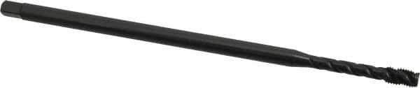 OSG - 1/4-28 UNF 3 Flute H3 Oxide Finish Vanadium High Speed Steel Spiral Flute Extension Tap - Modified Bottoming Chamfer, 6" OAL, 3B Class of Fit - Apex Tool & Supply