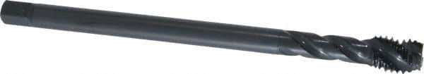 OSG - 1/2-13 UNC 3 Flute H3 Oxide Finish Vanadium High Speed Steel Spiral Flute Extension Tap - Modified Bottoming Chamfer, 6" OAL, 3B Class of Fit - Apex Tool & Supply