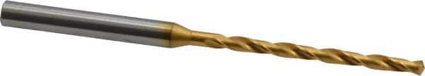 OSG - 7/64" 130° Cobalt Jobber Drill - TiN Finish, Right Hand Cut, Spiral Flute, Straight Shank, 2-15/16" OAL, Standard Point - Apex Tool & Supply