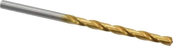 OSG - 3/16" 130° Cobalt Jobber Drill - TiN Finish, Right Hand Cut, Spiral Flute, Straight Shank, 3-3/4" OAL, Standard Point - Apex Tool & Supply