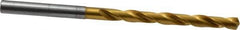 OSG - 15/64" 130° Cobalt Jobber Drill - TiN Finish, Right Hand Cut, Spiral Flute, Straight Shank, 4-7/16" OAL, Standard Point - Apex Tool & Supply