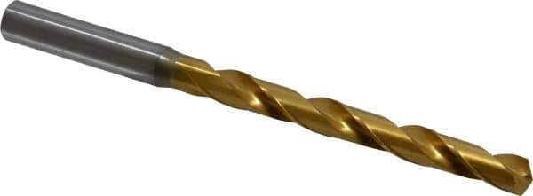 OSG - 21/64" 130° Cobalt Jobber Drill - TiN Finish, Right Hand Cut, Spiral Flute, Straight Shank, 5-1/8" OAL, Standard Point - Apex Tool & Supply