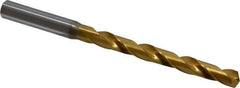 OSG - 21/64" 130° Cobalt Jobber Drill - TiN Finish, Right Hand Cut, Spiral Flute, Straight Shank, 5-1/8" OAL, Standard Point - Apex Tool & Supply
