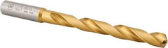 OSG - 17/32" 130° Cobalt Jobber Drill - TiN Finish, Right Hand Cut, Spiral Flute, Straight Shank, 7-3/16" OAL, Standard Point - Apex Tool & Supply