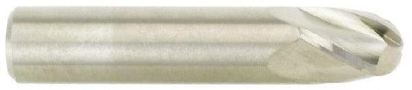 M.A. Ford - 5/8" Diam, 3/4" LOC, 4 Flute Solid Carbide Ball End Mill - AlTiN Finish, Single End, 3" OAL, 5/8" Shank Diam, Spiral Flute - Apex Tool & Supply