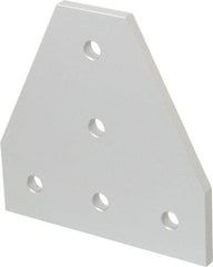 80/20 Inc. - 4-1/2" Wide, 4-1/2" High, Open Shelving 5 Hole Tee Plate - Aluminum, Use with Series 15 & Bolt Kit 3320 or 3325 - Apex Tool & Supply