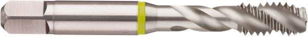 Guhring - M18x2.50 Metric Coarse 4 Flute 6H Modified Bottoming Spiral Flute Tap - Cobalt, Bright Finish, 4-1/32" OAL, Right Hand Flute, Right Hand Thread, Series 3903 - Apex Tool & Supply