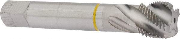 Guhring - 7/8-14 UNF 4 Flute 2B Modified Bottoming Spiral Flute Tap - Cobalt, Bright Finish, 4-11/16" OAL, Right Hand Flute, Right Hand Thread, Series 3905 - Apex Tool & Supply