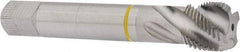 Guhring - 7/8-14 UNF 4 Flute 2B Modified Bottoming Spiral Flute Tap - Cobalt, Bright Finish, 4-11/16" OAL, Right Hand Flute, Right Hand Thread, Series 3905 - Apex Tool & Supply
