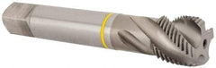 Guhring - 1-12 UNF 4 Flute 2B Modified Bottoming Spiral Flute Tap - Cobalt, Bright Finish, 5-1/8" OAL, Right Hand Flute, Right Hand Thread, Series 3905 - Apex Tool & Supply