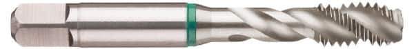 Guhring - M20x2.50 Metric Coarse 4 Flute 6H Modified Bottoming Spiral Flute Tap - Cobalt, Bright Finish, 4.469" OAL, Right Hand Flute, Right Hand Thread, Series 3918 - Apex Tool & Supply