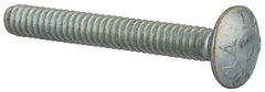 Value Collection - #10-24 UNC 1-1/2" Length Under Head, Standard Square Neck, Carriage Bolt - Grade 2 Steel, Zinc-Plated Finish - Apex Tool & Supply