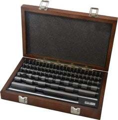 Fowler - 81 Piece, 0.05 to 4", Grade AS-1, Steel Gage Block Set - Rectangular - Apex Tool & Supply