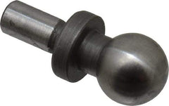 Gibraltar - 6mm Ball Diam, 3mm Shank Diam, Steel Inspection Tooling Ball - Press-Fit Shank, 12mm Ball Center to Shank Bottom, 6mm Ball Center to Shoulder Bottom, with Shoulder - Apex Tool & Supply