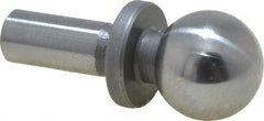 Gibraltar - 3/8" Ball Diam, 3/16" Shank Diam, Steel Inspection Tooling Ball - Press-Fit Shank, 3/4" Ball Center to Shank Bottom, 0.3" Ball Center to Shoulder Bottom, with Shoulder - Apex Tool & Supply