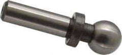 Gibraltar - 1/2" Ball Diam, 5/16" Shank Diam, Steel Inspection Tooling Ball - Slip-Fit Shank, 1-1/2" Ball Center to Shank Bottom, 1/2" Ball Center to Shoulder Bottom, with Shoulder - Apex Tool & Supply