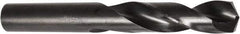 DORMER - 9.8mm 135° Spiral Flute High Speed Steel Screw Machine Drill Bit - Oxide Finish, Right Hand Cut, 43mm Flute Length, 89mm OAL, Split Point, Straight Shank - Apex Tool & Supply