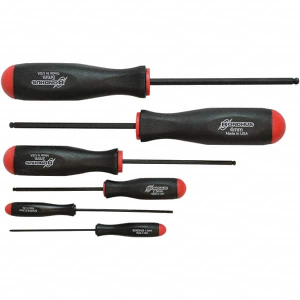 Bondhus - Hex Driver Sets Tool Type: Ball End Size Range (mm): 1.5 - 5 - Apex Tool & Supply