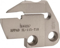 Iscar - 3mm Groove Width, 18mm Max Depth of Cut, Left Hand Cut, HFPAD Indexable Grooving Blade - GRIP, HGN-C, HGN-J, HGN-UT, HGPL Insert Style, Series Modular Grip - Apex Tool & Supply