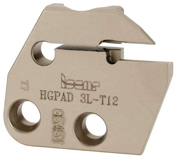 Iscar - 3" Groove Width, 12mm Max Depth of Cut, Left Hand Cut, HGPAD Indexable Grooving Blade - GRIP 3.., HGN.. 3.. Insert Style, Series Heli-Grip - Apex Tool & Supply