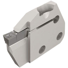 Iscar - Left Hand Cut, 6.35mm Insert Width, Cutoff & Grooving Support Blade for Indexables - 12mm Max Depth of Cut, 6mm Head Projection - Apex Tool & Supply