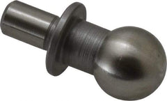 Gibraltar - 12mm Ball Diam, 6mm Shank Diam, Steel Inspection Tooling Ball - Thread Shank, 22mm Ball Center to Shank Bottom, 12mm Ball Center to Shoulder Bottom, with Shoulder - Apex Tool & Supply