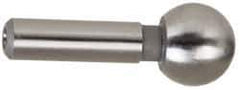 Gibraltar - 1/4" Ball Diam, 1/8" Shank Diam, Steel Inspection Tooling Ball - Slip-Fit Shank, 9/16" Ball Center to Shank Bottom - Apex Tool & Supply