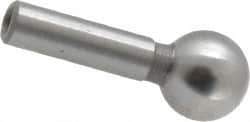 Gibraltar - 1/4" Ball Diam, 1/8" Shank Diam, Steel Inspection Tooling Ball - Press-Fit Shank, 9/16" Ball Center to Shank Bottom - Apex Tool & Supply
