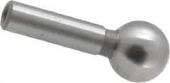 Gibraltar - 1/4" Ball Diam, 1/8" Shank Diam, Steel Inspection Tooling Ball - Press-Fit Shank, 9/16" Ball Center to Shank Bottom - Apex Tool & Supply
