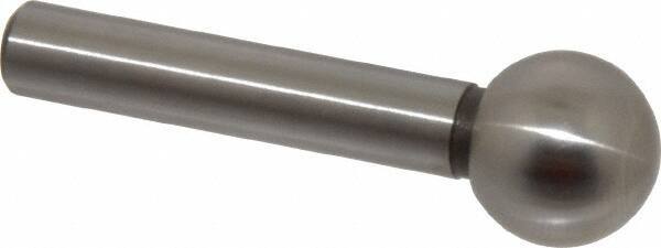 Gibraltar - 1/2" Ball Diam, 1/4" Shank Diam, Steel Inspection Tooling Ball - Slip-Fit Shank, 1-1/2" Ball Center to Shank Bottom - Apex Tool & Supply