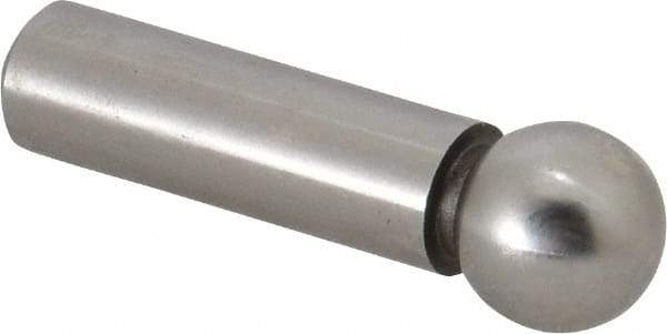 Gibraltar - 1/2" Ball Diam, 3/8" Shank Diam, Steel Inspection Tooling Ball - Press-Fit Shank, 1-1/2" Ball Center to Shank Bottom - Apex Tool & Supply