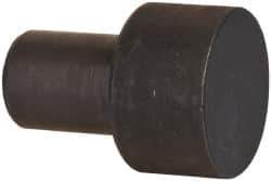 Gibraltar - 7/8" OAL, 3/8" Head Height, 1/2" OD, Hardened Steel, Ground, Press Fit Rest Button - Black Oxide Coating, 3/8" Pin Diam, 1/2" Long Pin - Apex Tool & Supply