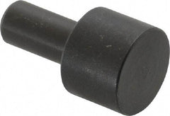 Gibraltar - 7/8" OAL, 3/8" Head Height, 1/2" OD, Hardened Steel, Ground, Press Fit Rest Button - Black Oxide Coating, 1/4" Pin Diam, 1/2" Long Pin - Apex Tool & Supply