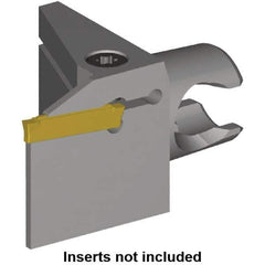 Kennametal - A4..02 Insert, 30mm Head Length, 2mm Min Groove Width, Modular Grooving Cutting Unit Head - Right Hand Cut, System Size KM20, Series A4, KM Mini - Apex Tool & Supply