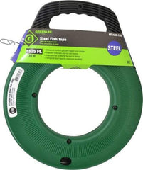 Greenlee - 125 Ft. Long x 1/8 Inch Wide, 0.045 Inch Thick, Steel Fish Tape - 400 Lb. Pulling Strength, Includes Case - Apex Tool & Supply