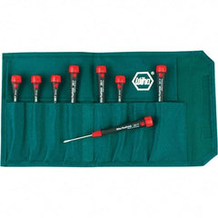 Wiha - 8 Piece Slotted & Phillips Screwdriver Set - Comes in Canvas Pouch - Apex Tool & Supply