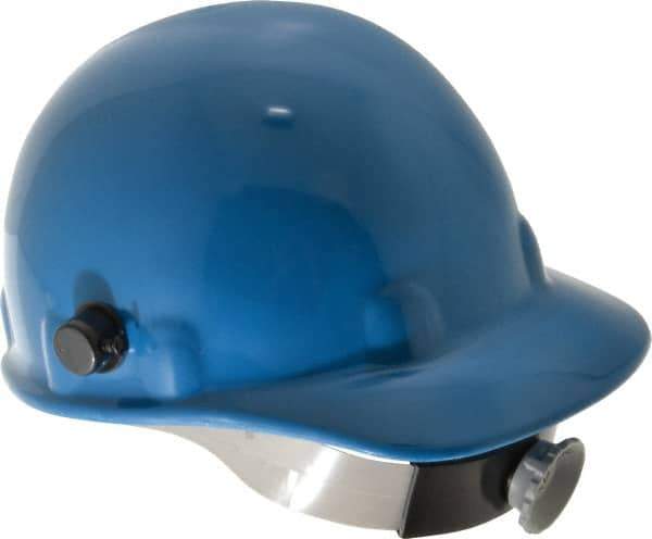 Fibre-Metal - ANSI Type I, Class G Rated, 8-Point, Ratchet Adjustment Hard Hat - Size 6-1/2 to 8, Blue, Standard Brim - Apex Tool & Supply