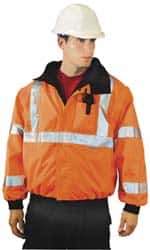 OccuNomix - Size XL General Purpose & High Visibility Jacket - Orange, Polyester, Zipper, Snaps Closure, 43 to 46" Chest - Apex Tool & Supply