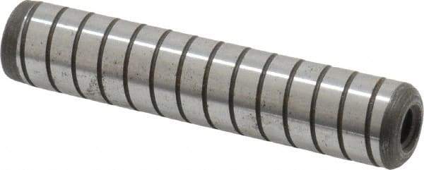 Holo-Krome - 1/2" Diam x 2-1/2" Pin Length 4000 Alloy Steel Pull Out Dowel Pin - Black Luster Finish, C 47-58 & C 60 (Surface) Hardness, 1 Beveled & 1 Threaded End - Apex Tool & Supply