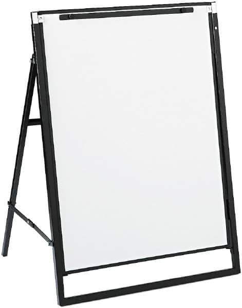 Quartet - 36" High x 24" Wide Erasable Melamine Marker Boards - Steel Frame, 30-1/2" Deep, Includes One Quartet Dry-Erase Marker - Apex Tool & Supply