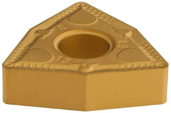 Iscar - WNMG643 GN Grade IC9250 Carbide Turning Insert - TiCN/Al2O3/TiN Finish, 80° Trigon, 3/4" Inscr Circle, 1/4" Thick, 3/64" Corner Radius - Apex Tool & Supply
