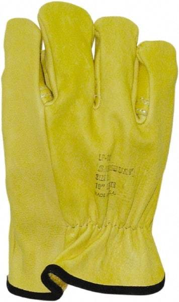 Salisbury by Honeywell - Class 0, Size M (7), 10" Long, Cowhide Leather Protector - Tan - Apex Tool & Supply