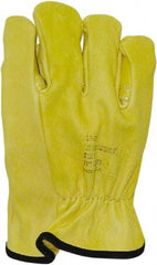 Salisbury by Honeywell - Class 0, Size M (7), 10" Long, Cowhide Leather Protector - Tan - Apex Tool & Supply