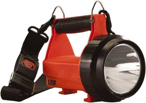 Streamlight - White LED Bulb, 145 Lumens, Spotlight/Lantern Flashlight - Orange Plastic Body, 1 7.2V Lithium-Ion Battery Included - Apex Tool & Supply