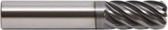 M.A. Ford - 1", 7 Flute, Single End, Solid Carbide, 1/8" Corner Radius End Mill - 4" OAL, 38° Helix, Right Hand Flute, 1" LOC, Right Hand Cut - Apex Tool & Supply