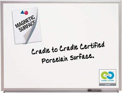 Quartet - 36" High x 48" Wide Porcelain on Steel Magnetic Marker Board - Anodized Aluminum, 40-1/4" Deep, Includes Full-length Accessory Tray, Dry-Erase Markers & Easy Mount Mounting Kit - Apex Tool & Supply